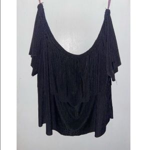 Off the Shoulder Black Top